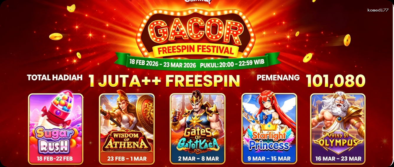 Login komedi77 Sekarang Bonus Melimpah